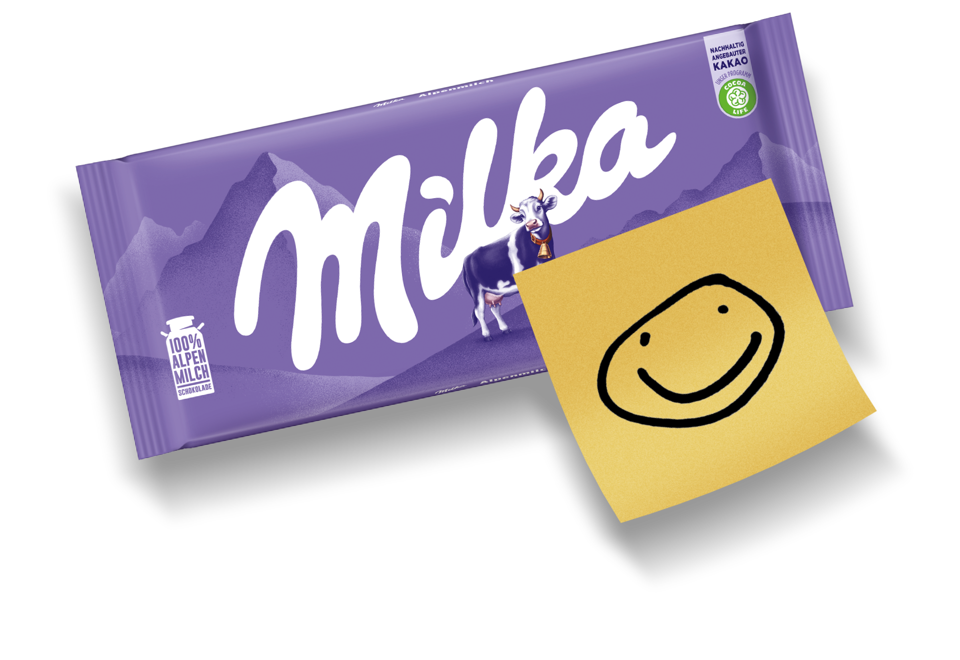 MILKA Produkt mit Smiley